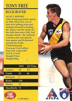 1995 Select AFL #132 Tony Free Back